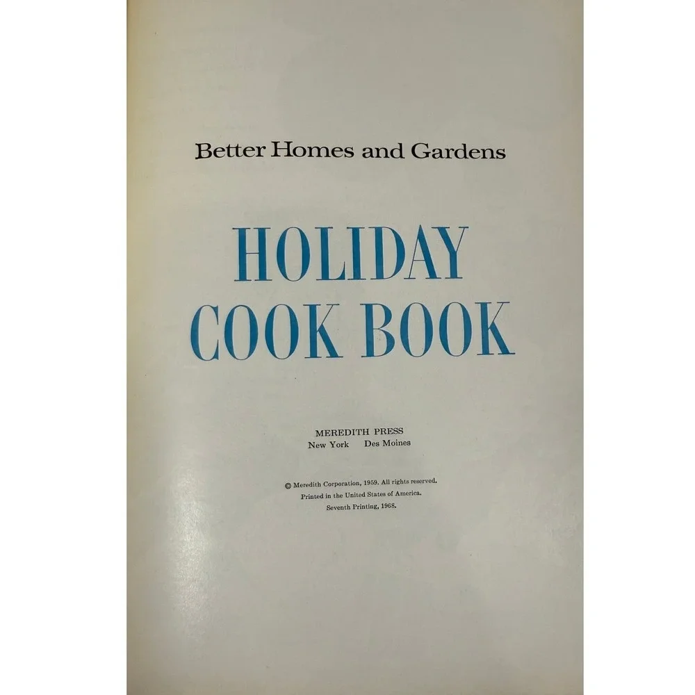VTG Better Homes & Gardens Holiday Cook Book 1959 Special Occasions 345‎ Recipes